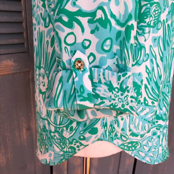 Lilly Pulitzer Delray Silk Tunic Bungle In The Jungle Sz S - Picture 11 of 16